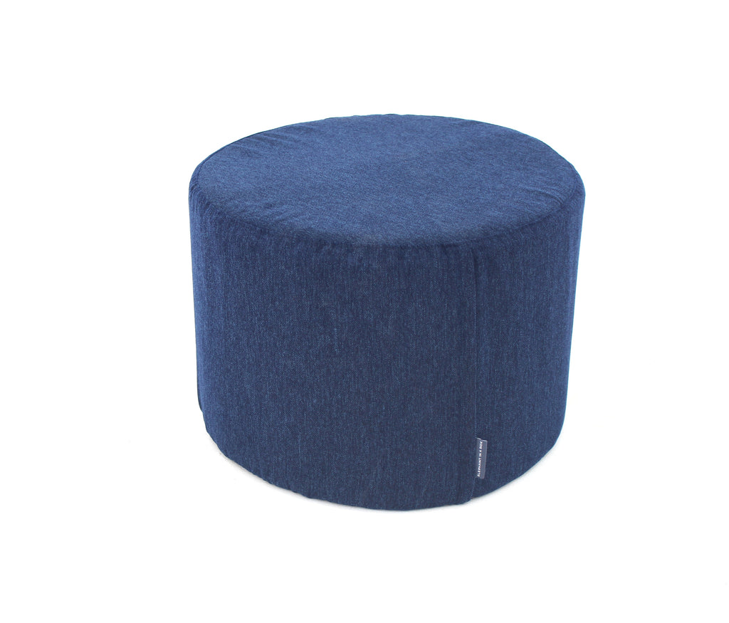Large Round Ottoman | Pouf, Footrest, Side Table (24in Diameter)