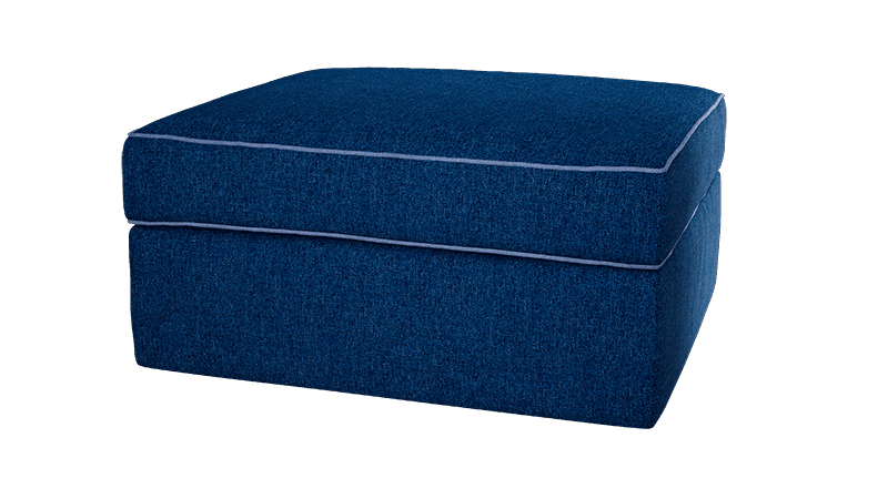 Isaac Mizrahi Hampton Blue Ottoman - Elephant in a box